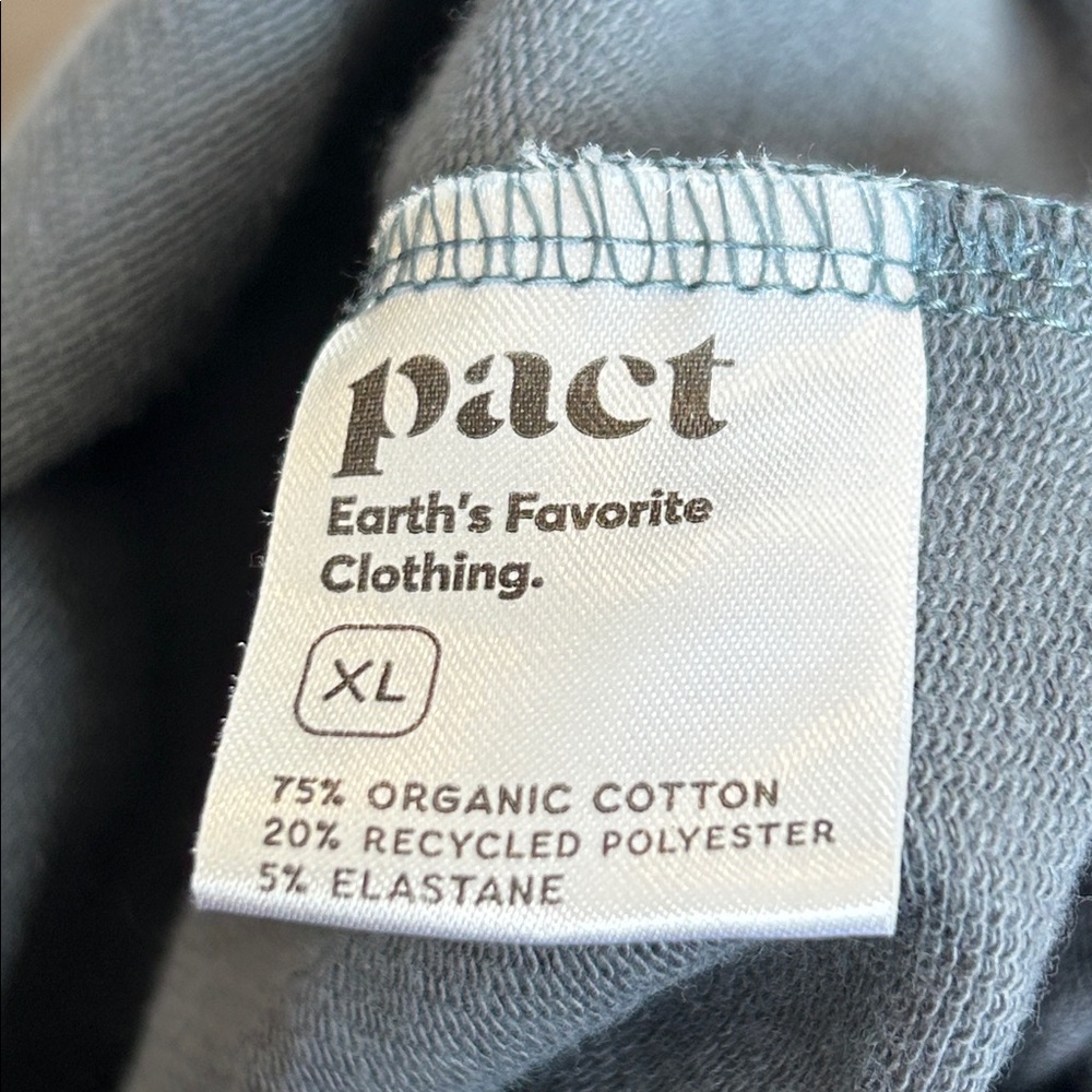 Pact Dark Cloud Tie Dye Cropped Sleeve Hoodie Organic Cotton Size XL - Picture 8 of 8
